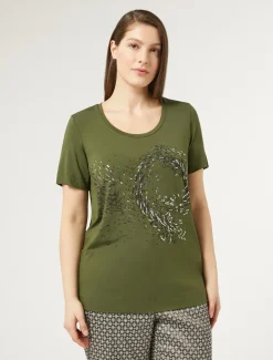 Marina Rinaldi Top & T-Shirt | Top & T-Shirt*T-shirt in jersey con ricami VERDE