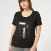 Marina Rinaldi Top & T-Shirt | Top & T-Shirt*T-shirt in jersey con ricami NERO