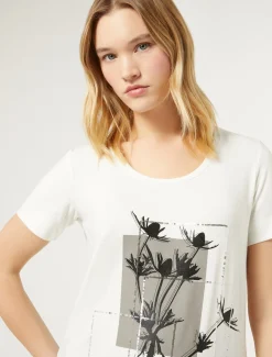 Marina Rinaldi Top & T-Shirt | Top & T-Shirt*T-shirt in jersey con ricami AVORIO