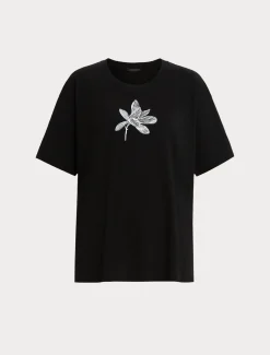 Marina Rinaldi Top & T-Shirt | Top & T-Shirt*T-shirt in jersey con ricamo NERO