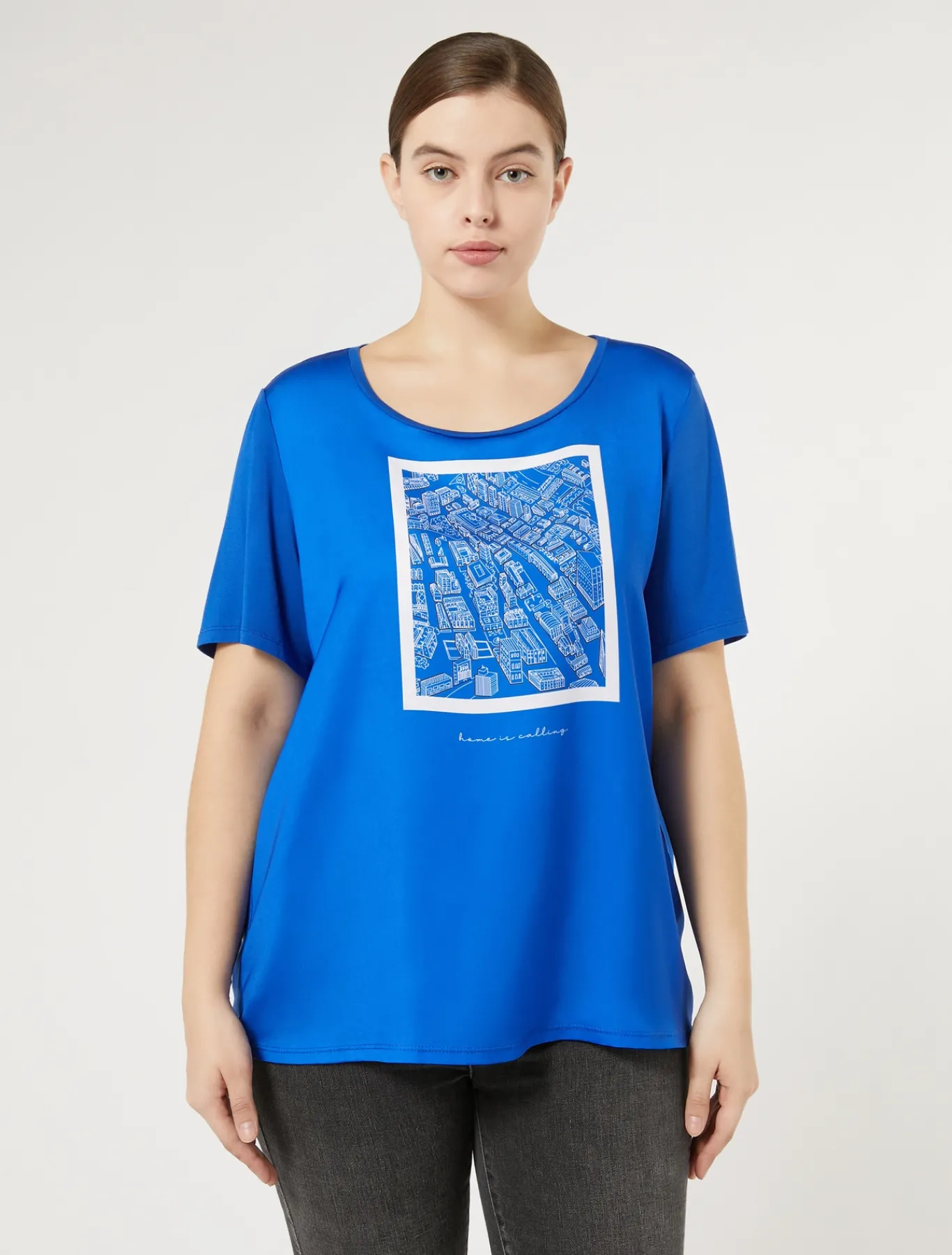 Marina Rinaldi Top & T-Shirt | Top & T-Shirt*T-shirt in jersey con stampa BLUETTE