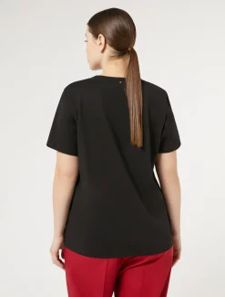 Marina Rinaldi Top & T-Shirt | Top & T-Shirt*T-shirt in jersey con stampa NERO