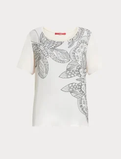 Marina Rinaldi Top & T-Shirt | Top & T-Shirt*T-shirt in jersey con stampa BIANCOAVORIO
