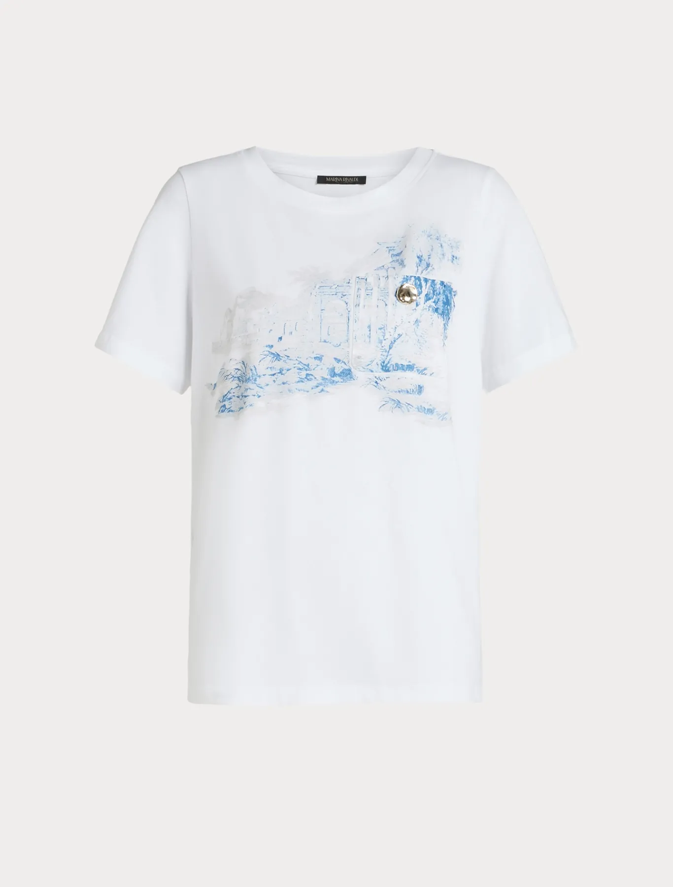 Marina Rinaldi Top & T-Shirt | Top & T-Shirt*T-shirt in jersey con stampa BIANCOOTTICO