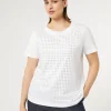 Marina Rinaldi Top & T-Shirt | Top & T-Shirt*T-shirt in jersey con strass BIANCOOTTICO