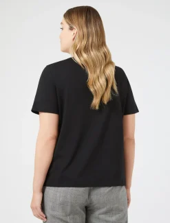 Marina Rinaldi Top & T-Shirt | Top & T-Shirt*T-shirt in jersey con strass NERO