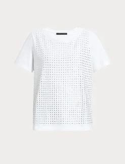 Marina Rinaldi Top & T-Shirt | Top & T-Shirt*T-shirt in jersey con strass BIANCOOTTICO