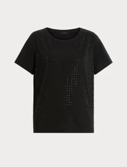 Marina Rinaldi Top & T-Shirt | Top & T-Shirt*T-shirt in jersey con strass NERO