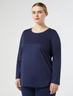 Marina Rinaldi Top & T-Shirt | Top & T-Shirt*T-shirt in jersey di cotone BLU