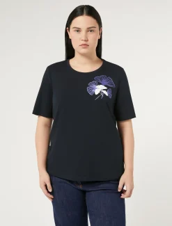 Marina Rinaldi Top & T-Shirt | Top & T-Shirt*T-shirt in jersey di cotone stretch BLUMARINO
