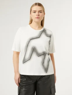 Marina Rinaldi Top & T-Shirt | Top & T-Shirt*T-shirt in jersey di cotone stretch BIANCO