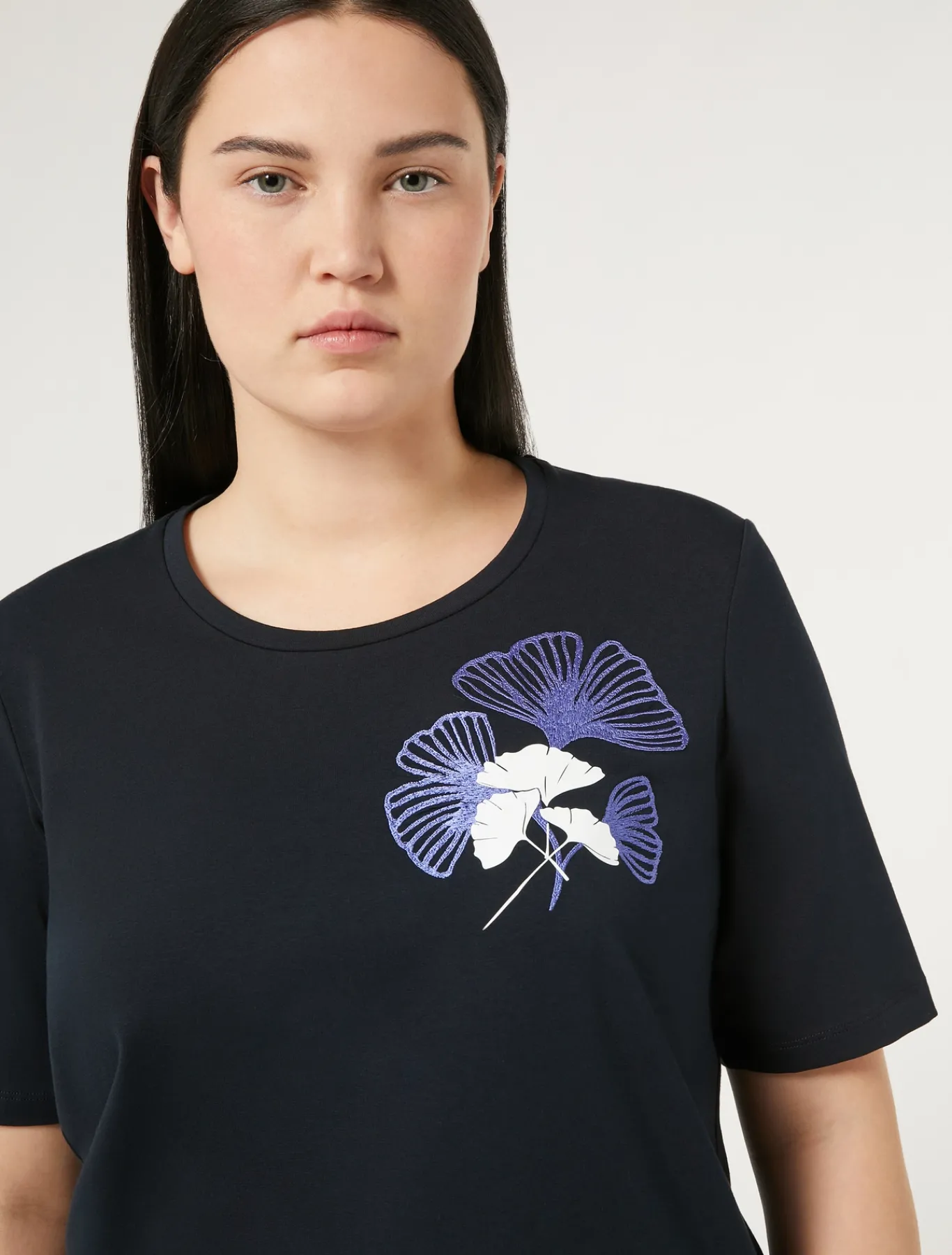Marina Rinaldi Top & T-Shirt | Top & T-Shirt*T-shirt in jersey di cotone stretch BLUMARINO