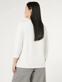 Marina Rinaldi Top & T-Shirt | Top & T-Shirt*T-shirt in jersey di cotone stretch BIANCO