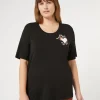 Marina Rinaldi Top & T-Shirt | Top & T-Shirt*T-shirt in jersey di viscosa stretch NERO
