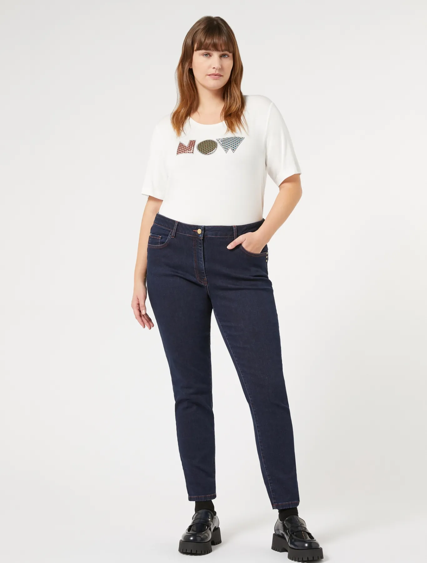 Marina Rinaldi Top & T-Shirt | Top & T-Shirt*T-shirt in jersey di viscosa stretch BIANCO