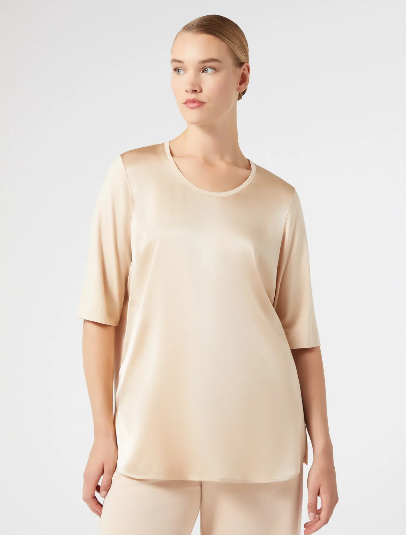 Marina Rinaldi Top & T-Shirt | Top & T-Shirt*T-shirt in jersey e raso ROSA
