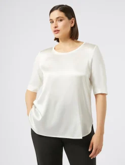 Marina Rinaldi Top & T-Shirt | Top & T-Shirt*T-shirt in jersey e raso AVORIO