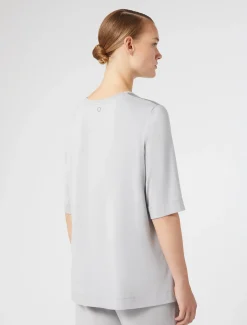 Marina Rinaldi Top & T-Shirt | Top & T-Shirt*T-shirt in jersey e raso GRIGIOCHIARO