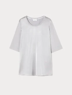 Marina Rinaldi Top & T-Shirt | Top & T-Shirt*T-shirt in jersey e raso GRIGIOCHIARO