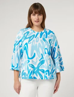 Marina Rinaldi Top & T-Shirt | Top & T-Shirt*T-shirt in jersey stampato BIANCO