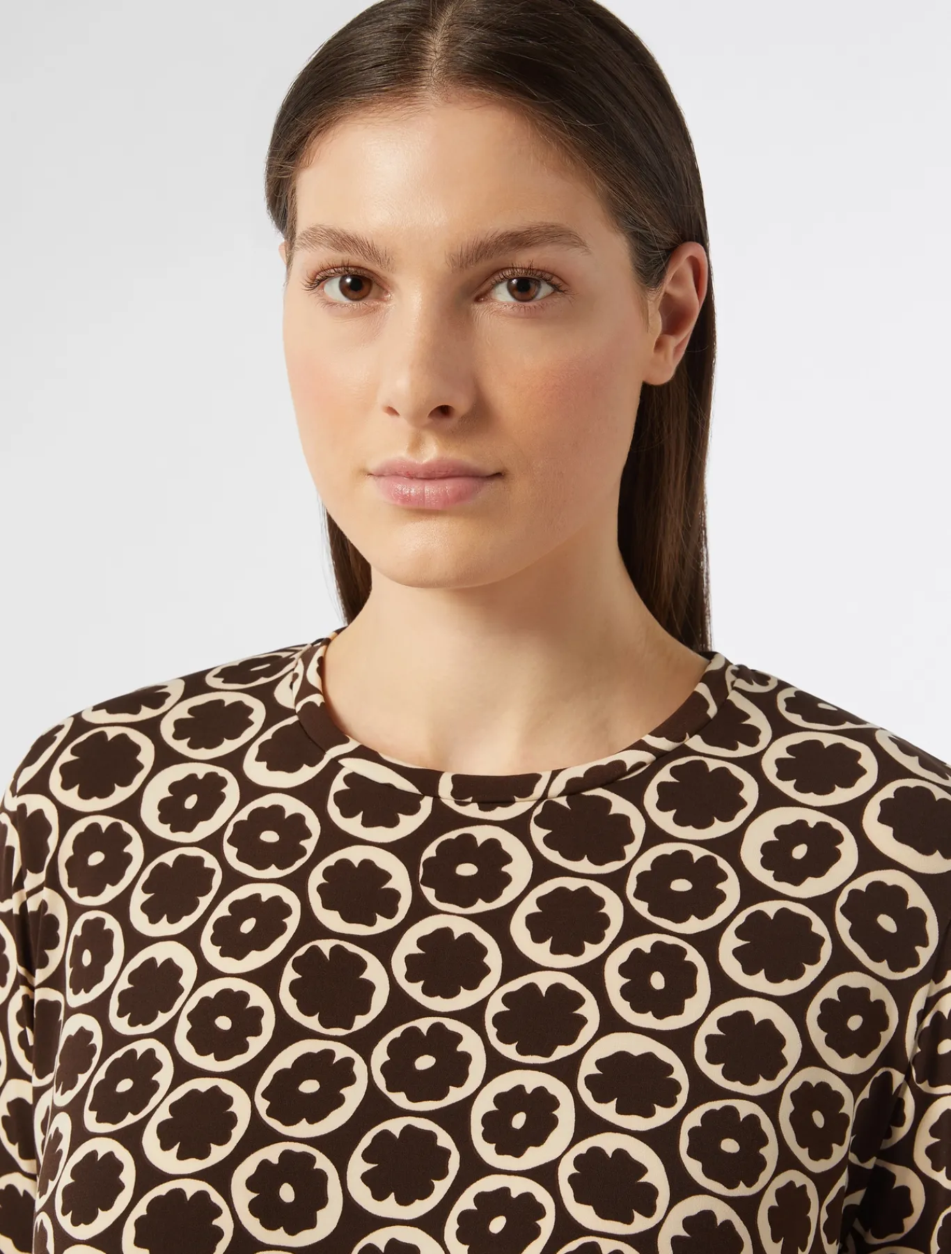 Marina Rinaldi Top & T-Shirt | Top & T-Shirt*T-shirt in jersey stampato MARRONE