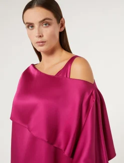 Marina Rinaldi Bluse | Collezione Elegante*Tunica in crêpe envers satin LAMPONE