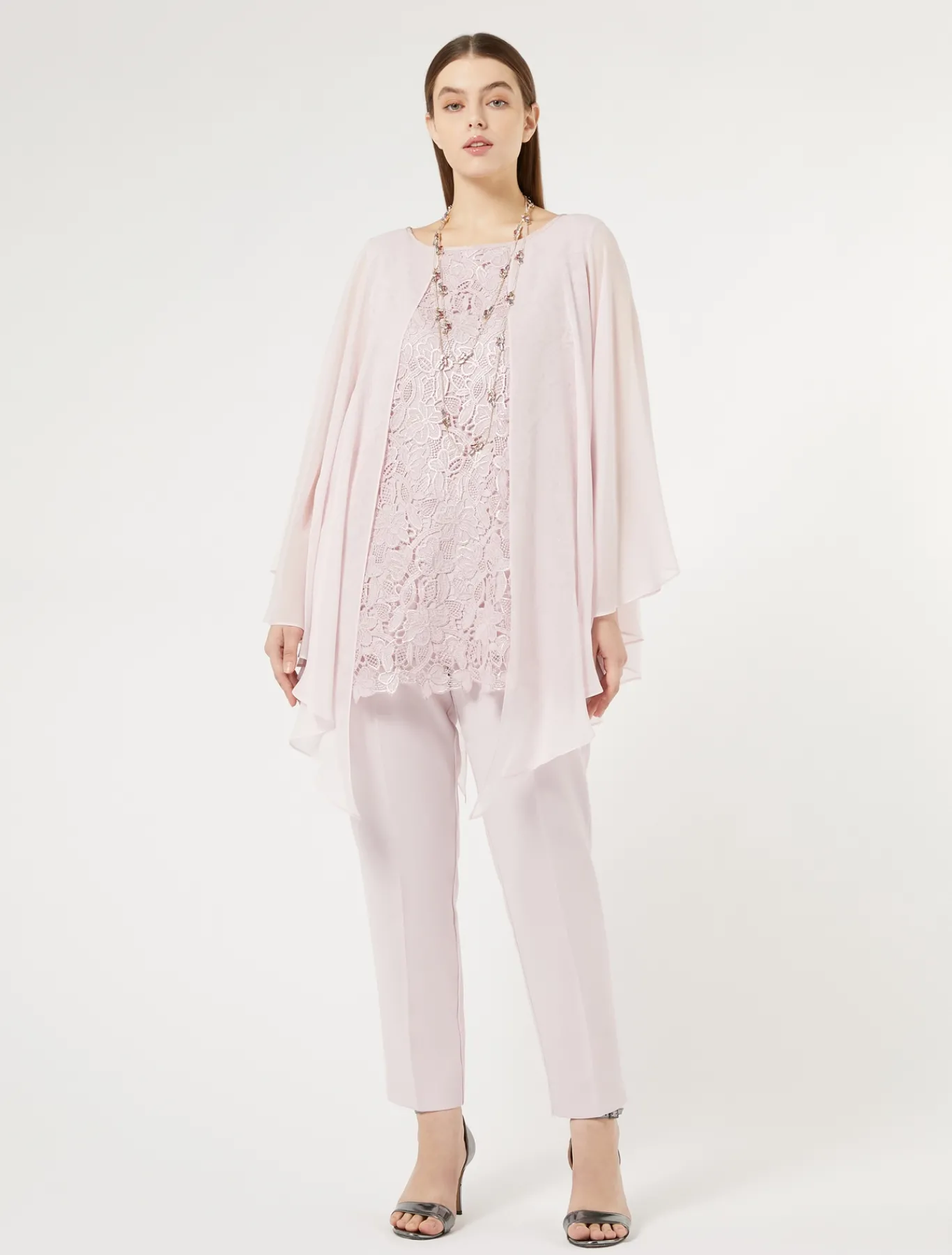 Marina Rinaldi Bluse | Camicie & Bluse*Tunica in macramè laminato ROSA